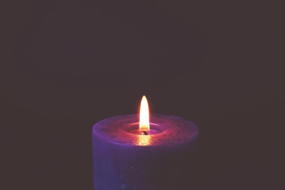 A single lit candle.